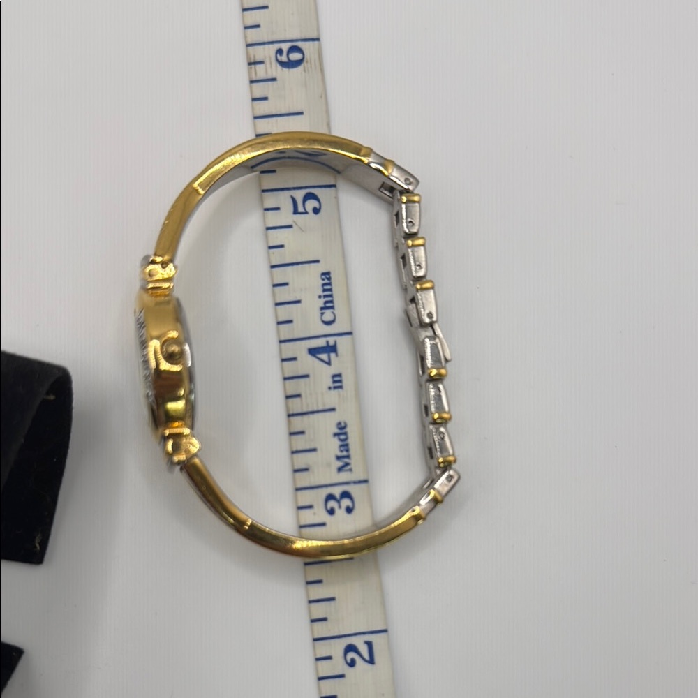 Anne Klein Gold and Silver tone Women's Bangle Watch with diamonds - Picture 13 of 14
